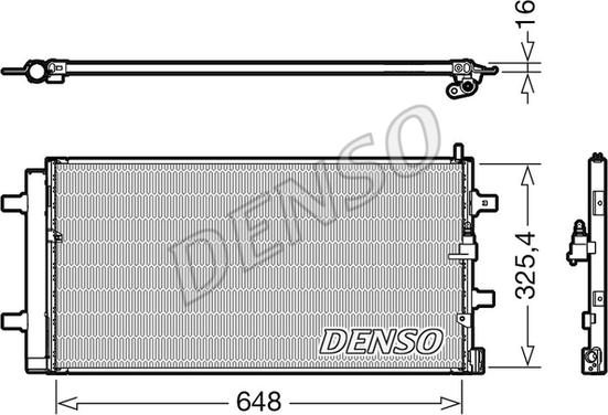 Denso DCN02040 - Конденсатор, кондиціонер autozip.com.ua