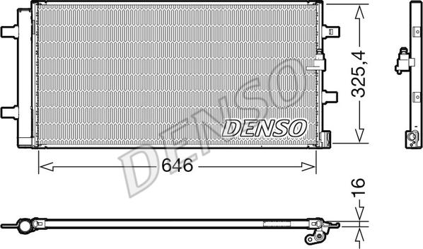 Denso DCN02041 - Конденсатор, кондиціонер autozip.com.ua
