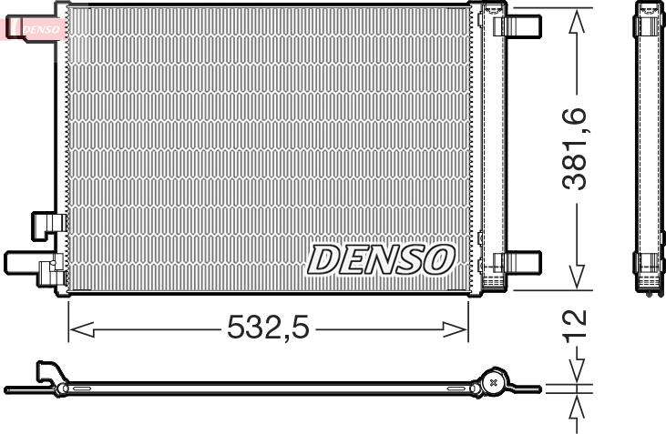 Denso DCN02048 - Конденсатор, кондиціонер autozip.com.ua