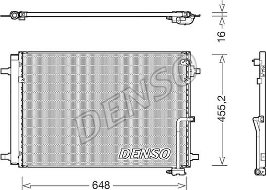 Denso DCN02042 - Конденсатор, кондиціонер autozip.com.ua