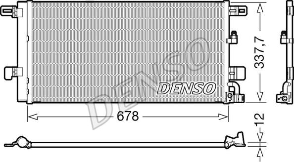 Denso DCN02001 - Конденсатор, кондиціонер autozip.com.ua