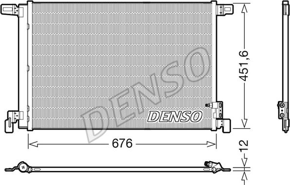 Denso DCN02008 - Конденсатор, кондиціонер autozip.com.ua