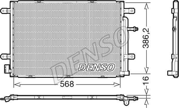 Denso DCN02039 - Конденсатор, кондиціонер autozip.com.ua