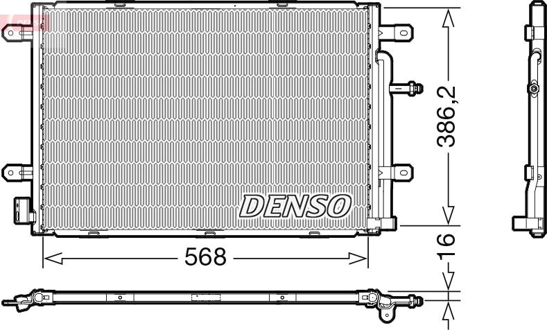 Denso DCN02039 - Конденсатор, кондиціонер autozip.com.ua