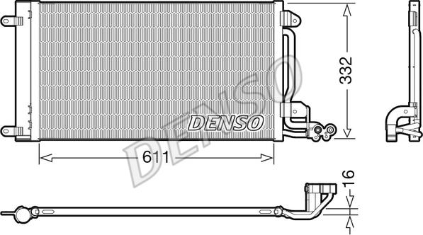 Denso DCN02034 - Конденсатор, кондиціонер autozip.com.ua