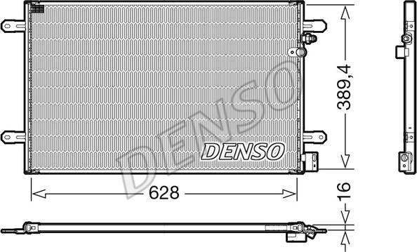 Denso DCN02037 - Конденсатор, кондиціонер autozip.com.ua