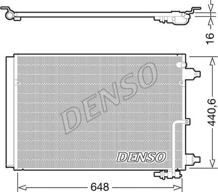 Denso DCN02025 - Конденсатор, кондиціонер autozip.com.ua