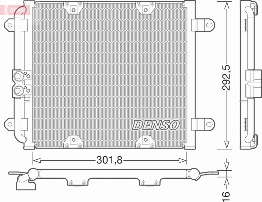 Denso DCN02028 - Конденсатор, кондиціонер autozip.com.ua