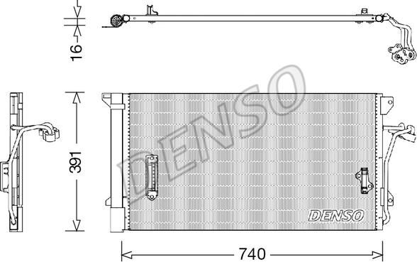 Denso DCN02027 - Конденсатор, кондиціонер autozip.com.ua