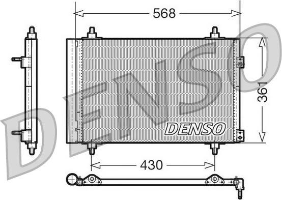 Denso DCN07008 - Конденсатор, кондиціонер autozip.com.ua