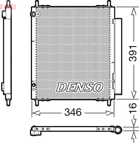 Denso DCN07003 - Конденсатор, кондиціонер autozip.com.ua