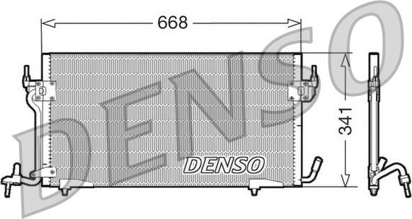 Denso DCN07010 - Конденсатор, кондиціонер autozip.com.ua