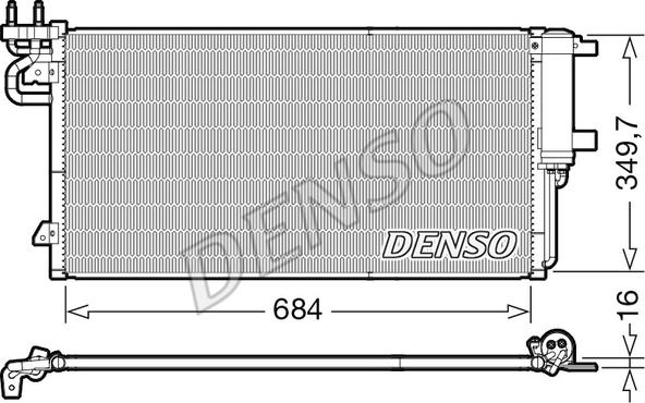 Denso DCN10045 - Конденсатор, кондиціонер autozip.com.ua