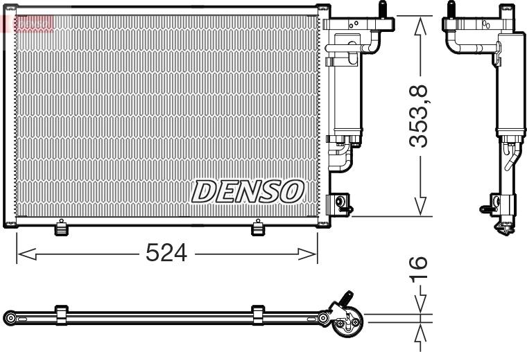 Denso DCN10059 - Конденсатор, кондиціонер autozip.com.ua