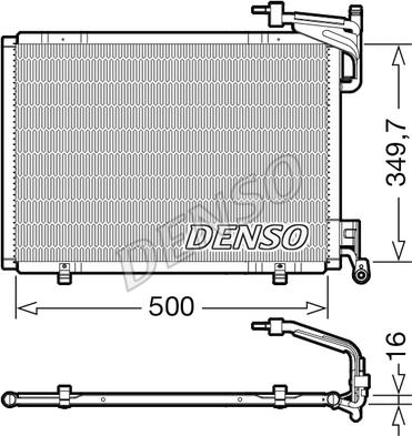 Denso DCN10055 - Конденсатор, кондиціонер autozip.com.ua