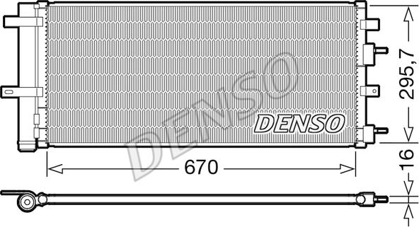 Denso DCN10053 - Конденсатор, кондиціонер autozip.com.ua