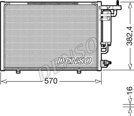 Denso DCN10052 - Конденсатор, кондиціонер autozip.com.ua