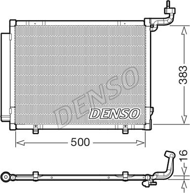 Denso DCN10057 - Конденсатор, кондиціонер autozip.com.ua