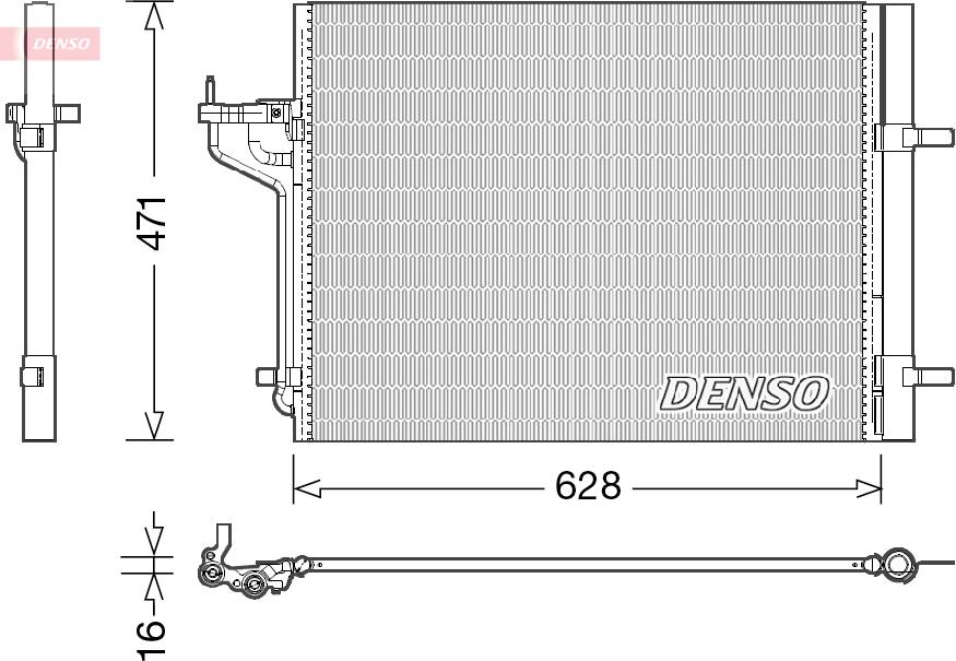 Denso DCN10029 - Конденсатор, кондиціонер autozip.com.ua