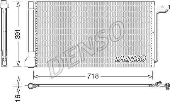 Denso DCN10028 - Конденсатор, кондиціонер autozip.com.ua