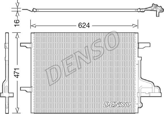 Denso DCN10027 - Конденсатор, кондиціонер autozip.com.ua