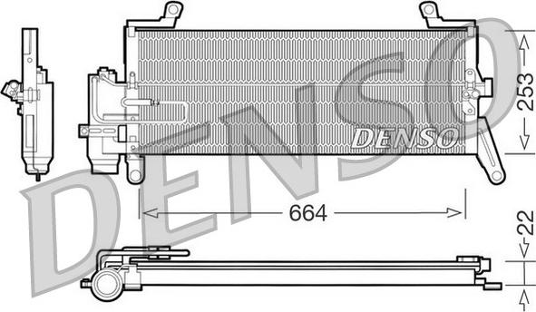 Denso DCN13011 - Конденсатор, кондиціонер autozip.com.ua