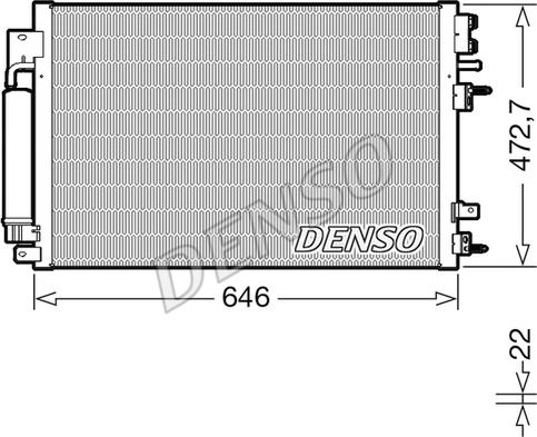 Denso DCN13022 - Конденсатор, кондиціонер autozip.com.ua