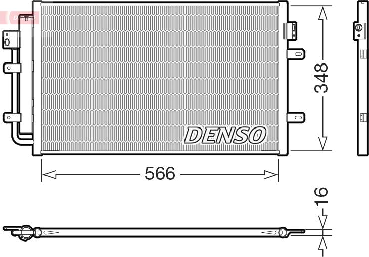 Denso DCN12008 - Конденсатор, кондиціонер autozip.com.ua