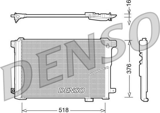 Denso DCN17005 - Конденсатор, кондиціонер autozip.com.ua