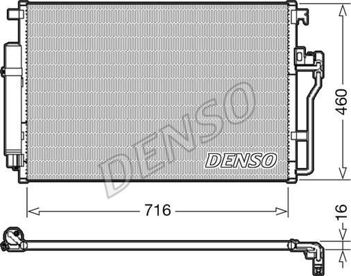Denso DCN17008 - Конденсатор, кондиціонер autozip.com.ua