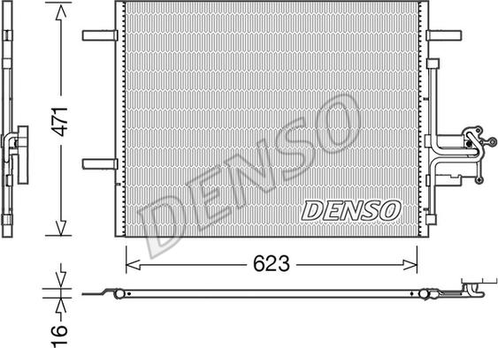 Denso DCN33010 - Конденсатор, кондиціонер autozip.com.ua