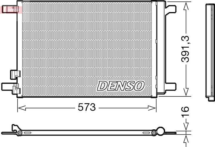 Denso DCN32066 - Конденсатор, кондиціонер autozip.com.ua