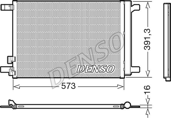 Denso DCN32066 - Конденсатор, кондиціонер autozip.com.ua