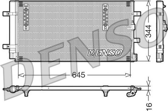 Denso DCN32060 - Конденсатор, кондиціонер autozip.com.ua