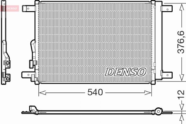 Denso DCN32033 - Конденсатор, кондиціонер autozip.com.ua