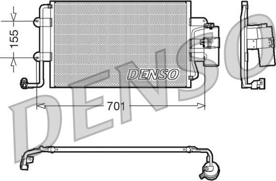 Denso DCN32025 - Конденсатор, кондиціонер autozip.com.ua