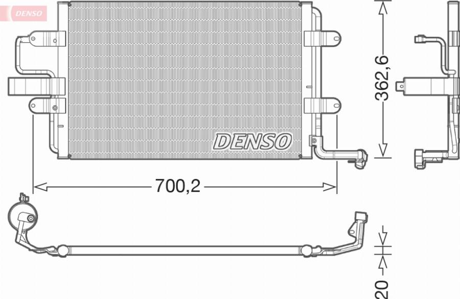 Denso DCN32022 - Конденсатор, кондиціонер autozip.com.ua