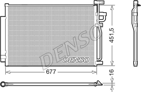 Denso DCN20040 - Конденсатор, кондиціонер autozip.com.ua