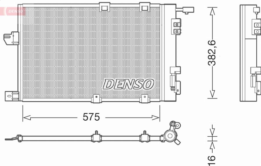 Denso DCN20038 - Конденсатор, кондиціонер autozip.com.ua