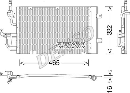 Denso DCN20037 - Конденсатор, кондиціонер autozip.com.ua