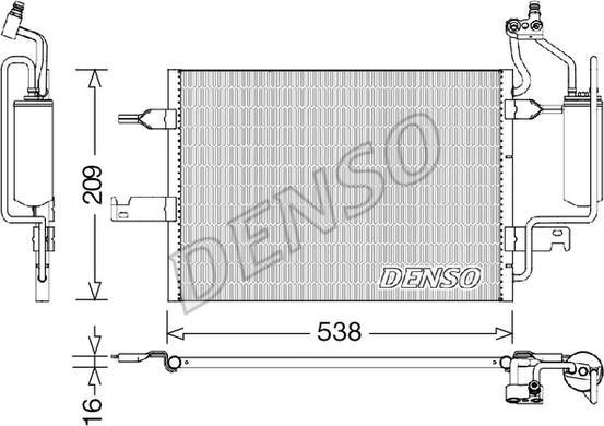Denso DCN20026 - Конденсатор, кондиціонер autozip.com.ua