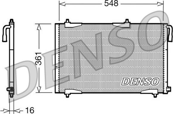 Denso DCN21002 - Конденсатор, кондиціонер autozip.com.ua