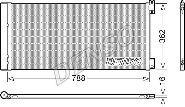 Denso DCN23042 - Конденсатор, кондиціонер autozip.com.ua