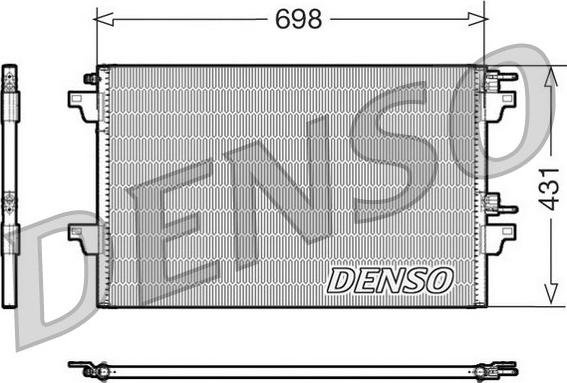 Denso DCN23021 - Конденсатор, кондиціонер autozip.com.ua