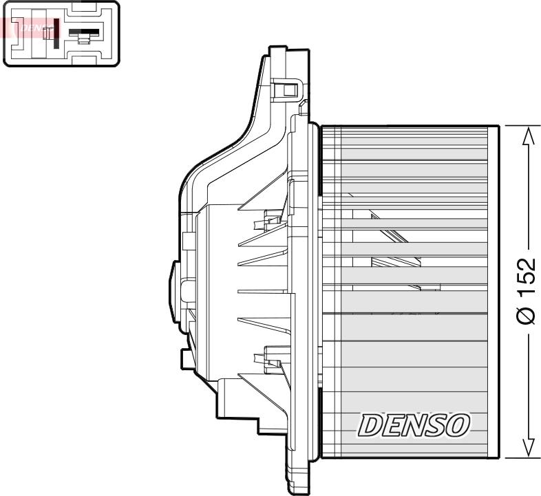 Denso DEA41015 - Вентилятор салону autozip.com.ua