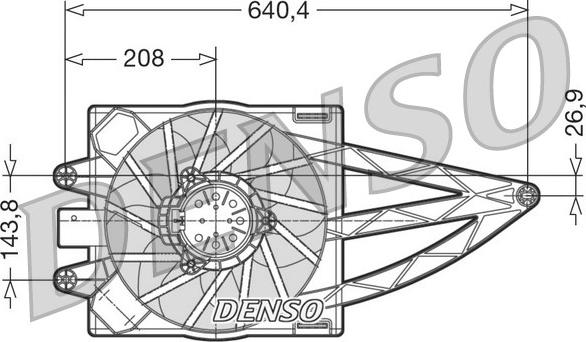 Denso DER09018 - Вентилятор, охолодження двигуна autozip.com.ua