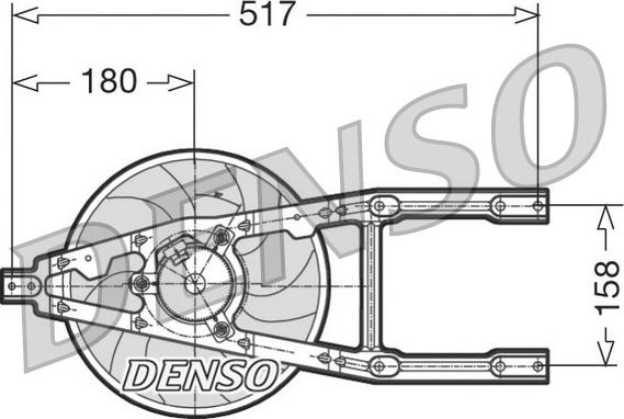 Denso DER09012 - Вентилятор, охолодження двигуна autozip.com.ua