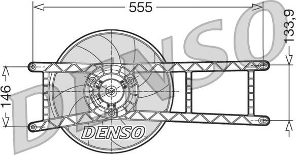 Denso DER09017 - Вентилятор, охолодження двигуна autozip.com.ua