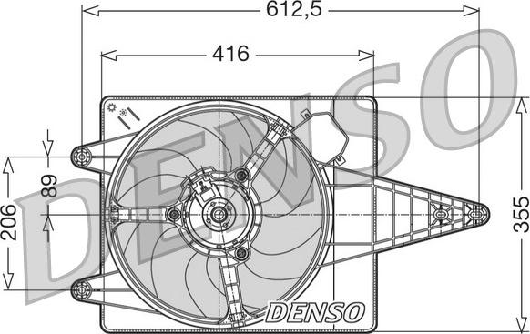 Denso DER01004 - Вентилятор, охолодження двигуна autozip.com.ua