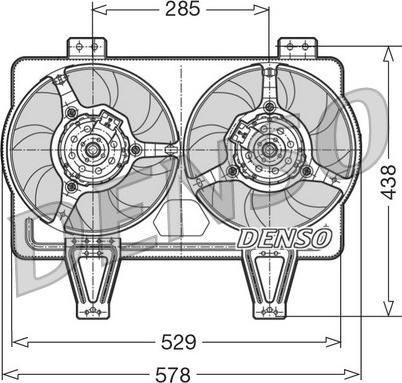 Denso DER01016 - Вентилятор, охолодження двигуна autozip.com.ua